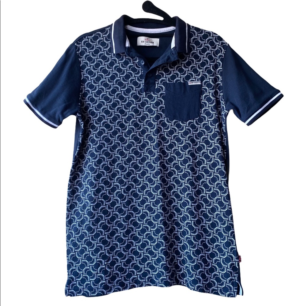BEN SHERMAN ‘Navy Blazer’ Short-Sleeve Polo Shirt